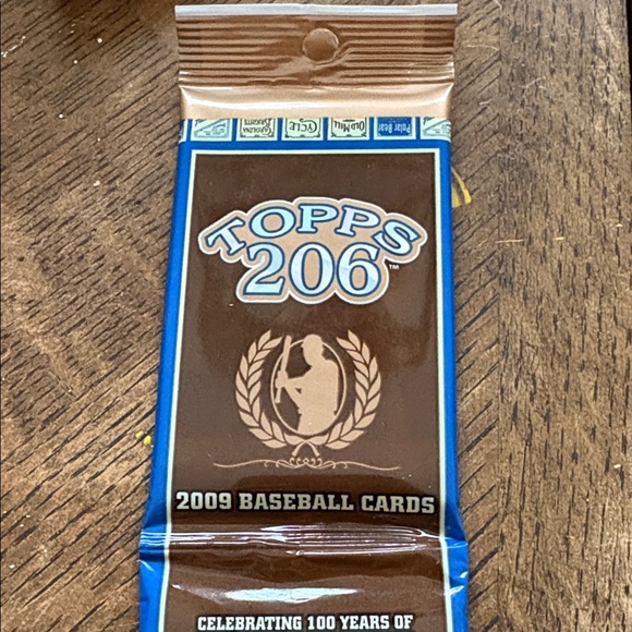 (1) 2009 Topps 206 Baseball Cards Rack Pack ***HOT PACK*** Game Used item - Picture 2 of 3
